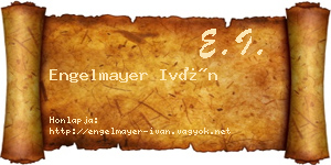 Engelmayer Iván névjegykártya